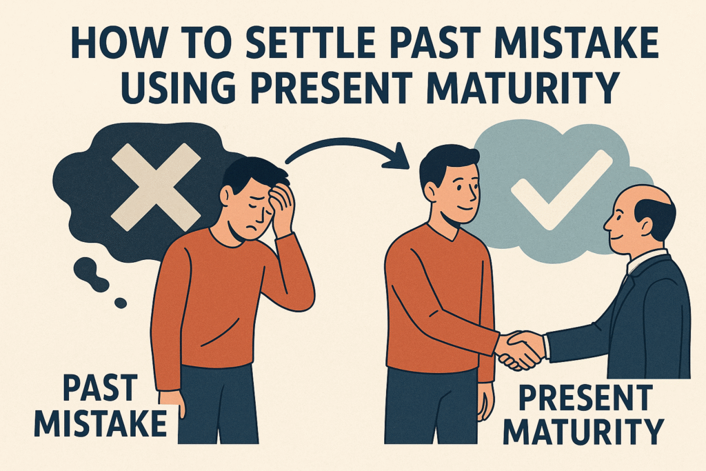 How to Settle Past Mistake Using Present Maturity