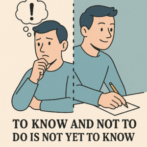 To Know and Not to Do is Not Yet to Know